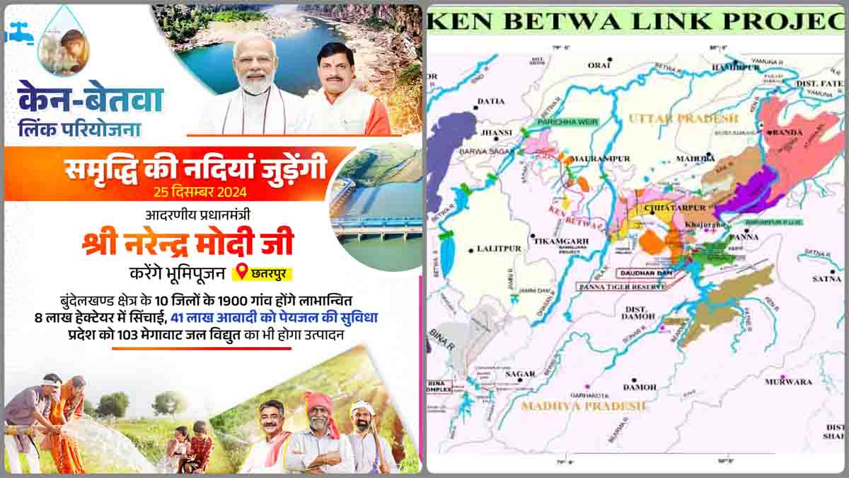 Ken-Betwa Link Project : प्रधानमंत्री मोदी करेंगे केन-बेतवा लिंक प्रोजेक्ट का शिलान्यास, बदल जाएगी प्रदेश की तकदीर