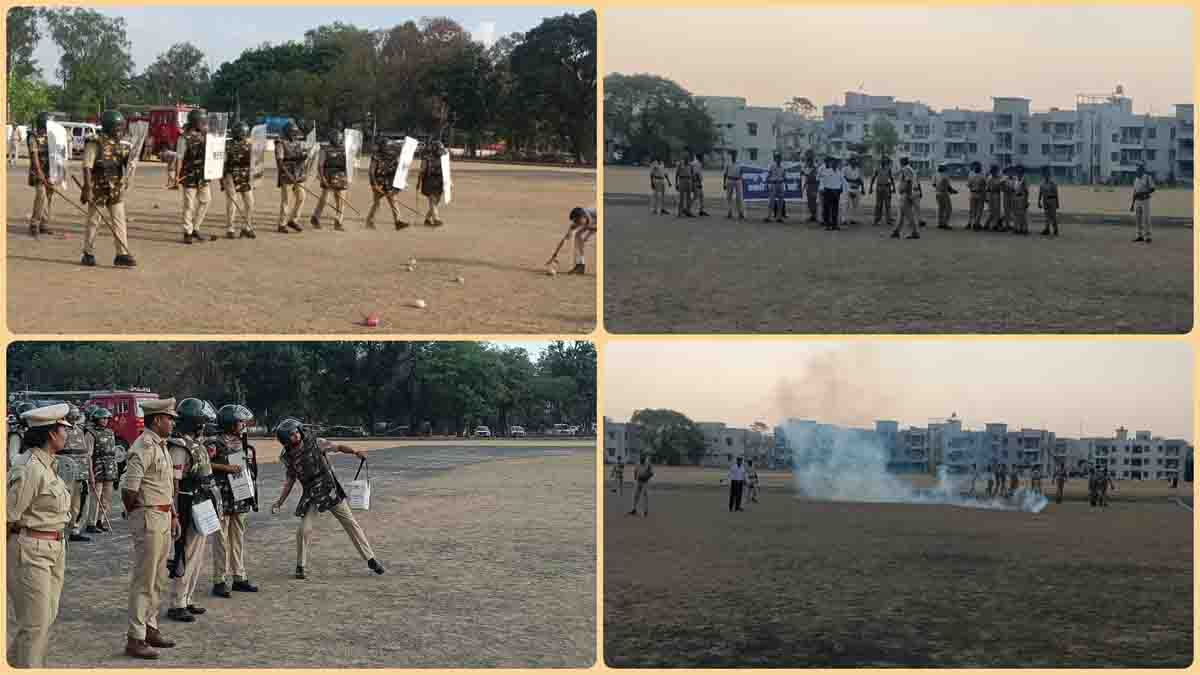 Riot Control Parade: अचानक उग्र हुए प्रदर्शनकारी, पुलिस ने अश्रुगैस का प्रयोग कर किया तितर-बितर