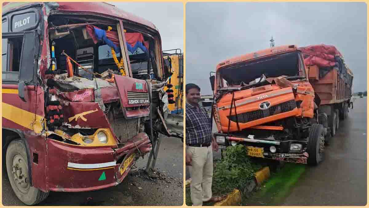 Bus Container Accident Update: मुलताई में भीषण बस-कंटेनर हादसे का CCTV फुटेज आया सामने, देखें वीडियो, यहाँ देखें घायलों की सूची
