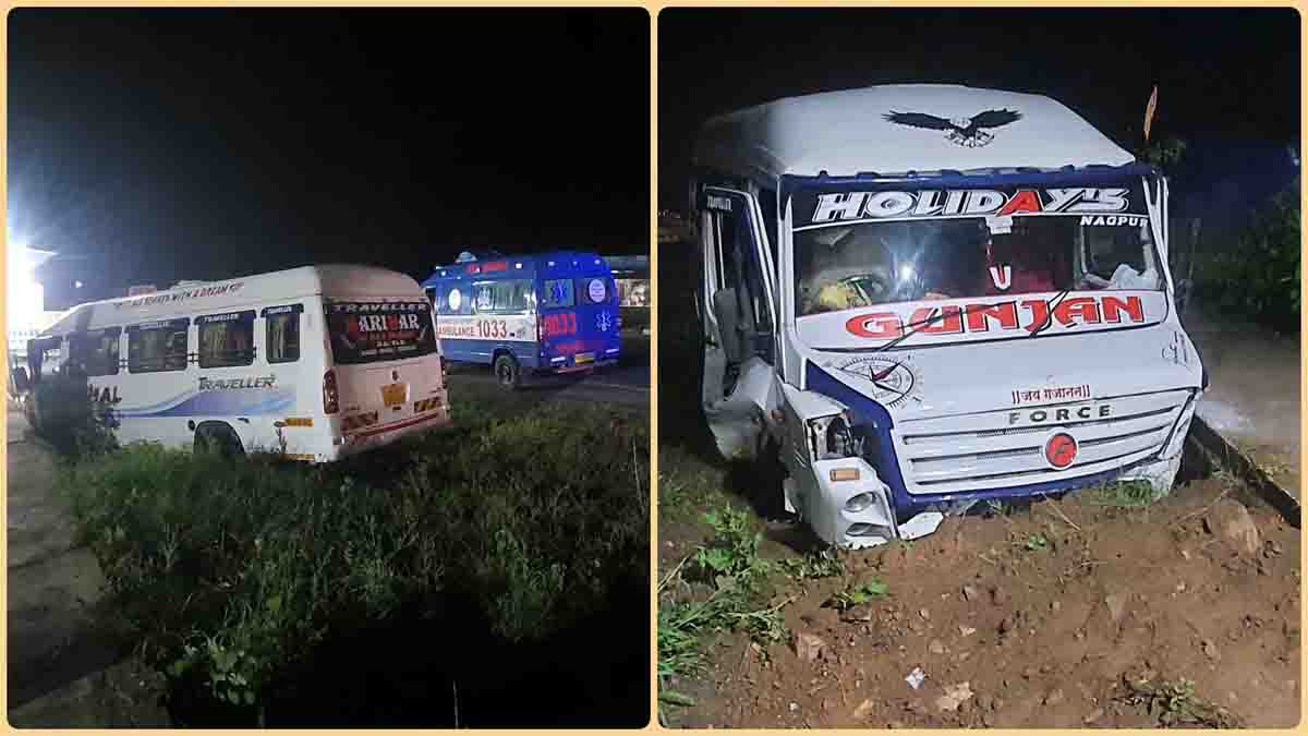 Nagpur-Bhopal Highway Accident: नागपुर-भोपाल नेशनल हाईवे पर दुर्घटनाग्रस्त हुई ट्रैवलर मिनी बस, 30 महिलाएं थीं सवार